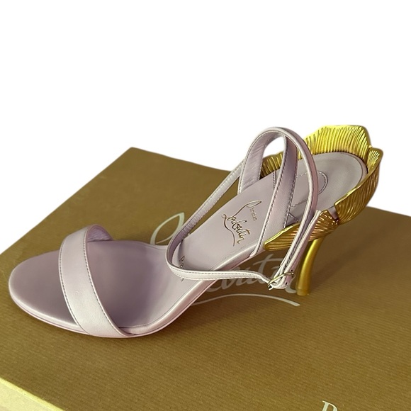 Christian Louboutin Ginko girl 85mm RARE lilac strappy heels RETAIL 1,895 - Picture 9 of 14